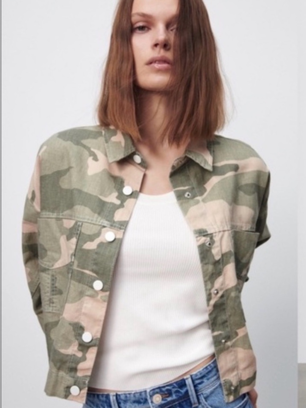 ZARA Linen Cropped Jacket